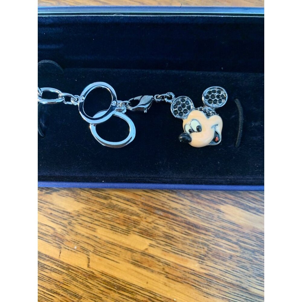 NWT Disney Swarovski Crystal Charm Toggle Bracelet with Mickey Charm - Picture 3 of 10